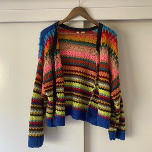 Rainbow Crochet Cardigan
